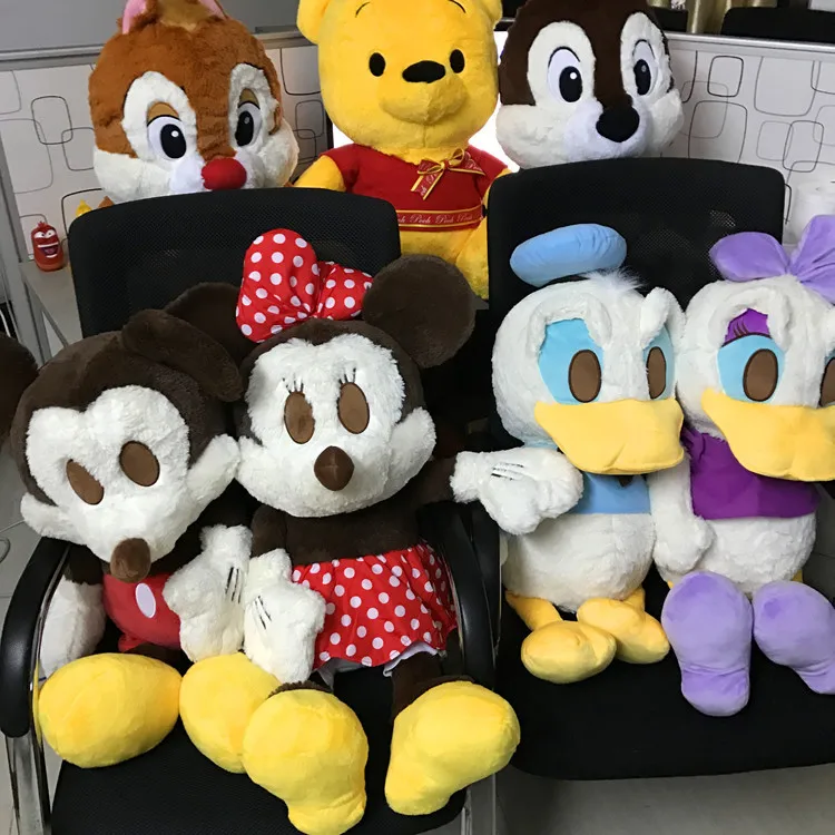 

55cm Disney Kawaii Plush Doll Girl Birthday Gift Minnie Mickey Winnie The Pooh Donald Duck Daisy Squirrel Doll Toy Birthday Gift
