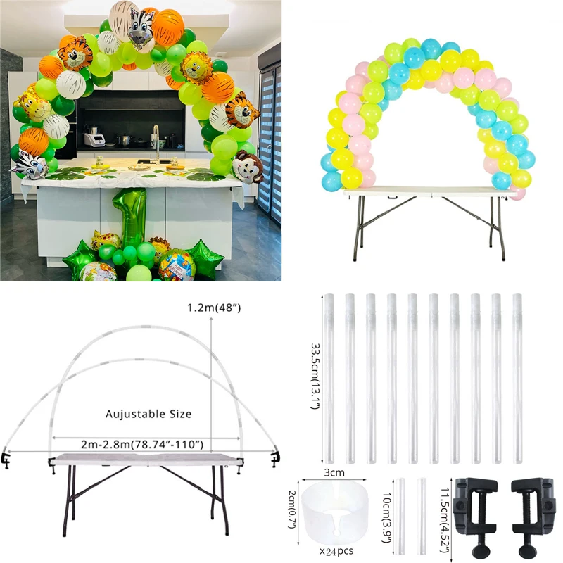 

1Set Balloons Stand Arch Kits for DIY Birthday Party Wedding Anniversary Proposal Balloons Scene Layout Decorations Supplies