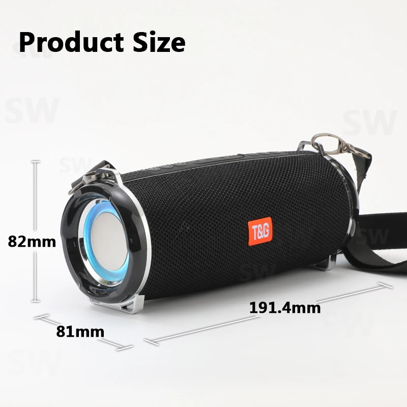 

Портативный Bluetooth-динамик, усилитель звука, водонепроницаемый, беспроводной, сабвуфер светодиодный светильник