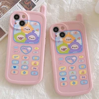 creative cartoon rainbow baby old mobile phone cover for iphone 11 12 13 pro x xr xs max shockproof phone case iphone 13 case