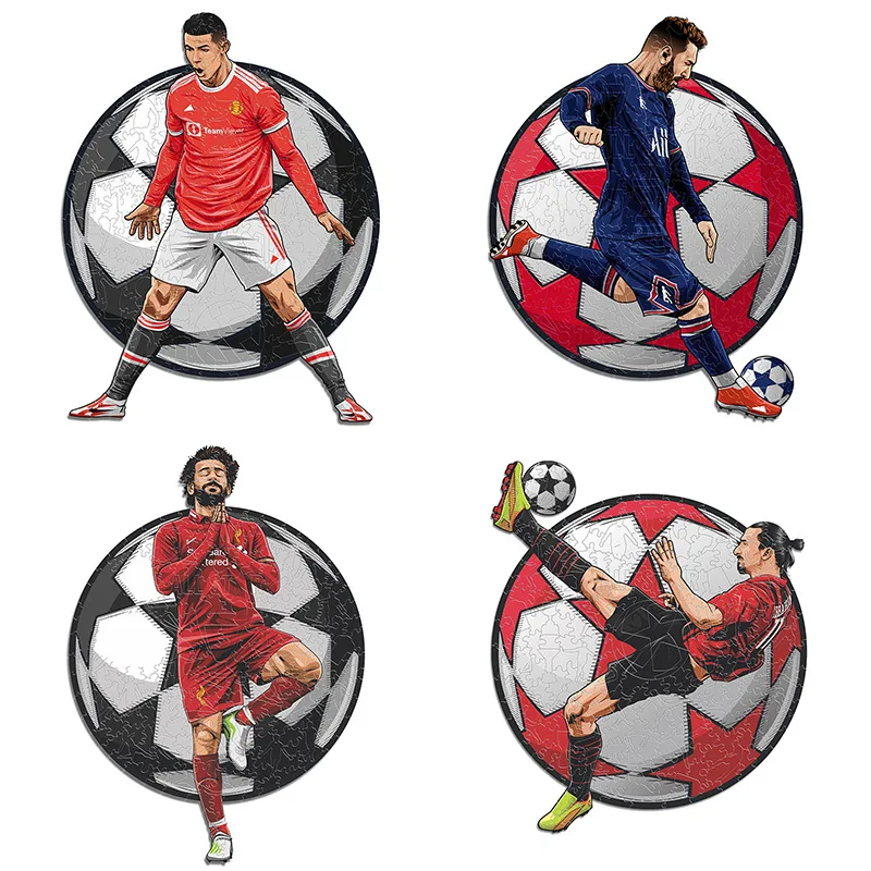 

Sports Stars Wooden Puzzles Fabulous Football Basketball Rugby Educational DIY Interactive Puzzles Toy Gifts for Kids Adult