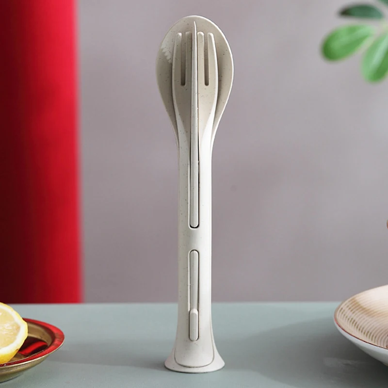 Дорожный портативный набор столовых приборов 3 шт./компл. в 1 японском стиле нож из