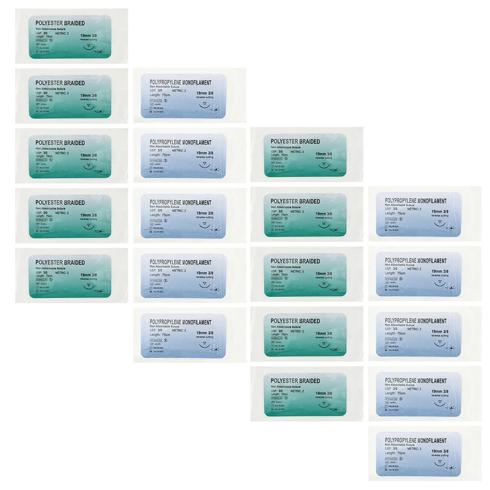 

20Pcs Practice Sutures Teaching Suture Training Tools with Suture