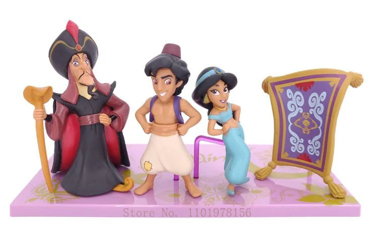 Фигурка игрушка Дисней принцесса Жасмин, злобная обезьяна, тигр, Аладдин и его лампа, ПВХ-аниме-фигурки модели игрушек куклы для детей, подарки.