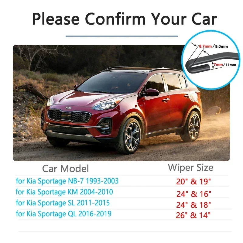 Щетка стеклоочистителя для Kia Sportage NB-7 KM SL QL 1993 ~ 2019 автомобильные аксессуары