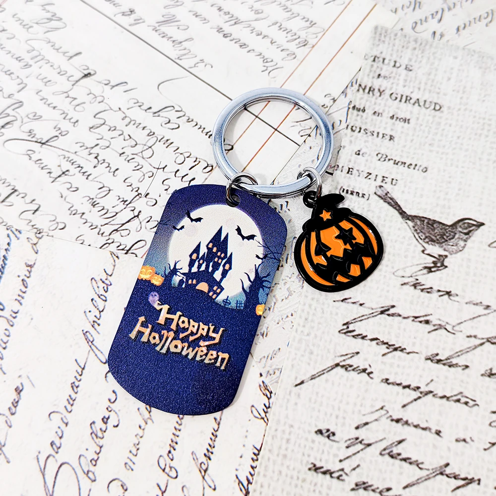 Новинка классический брелок из нержавеющей стали в виде тыквы призрака