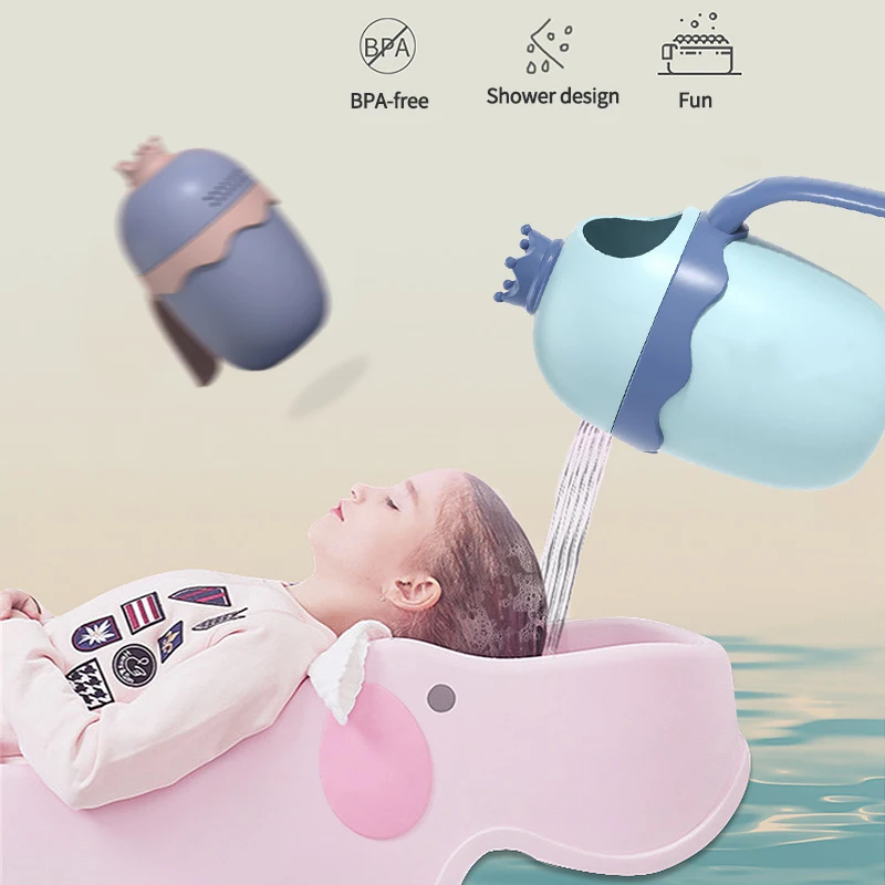 

Baby Shampoo Cup Infant Crown Shower Spoon Children Bath Cups Washing Hair Toddler Shampoo Rinse Spoons Newborn Bathing Items