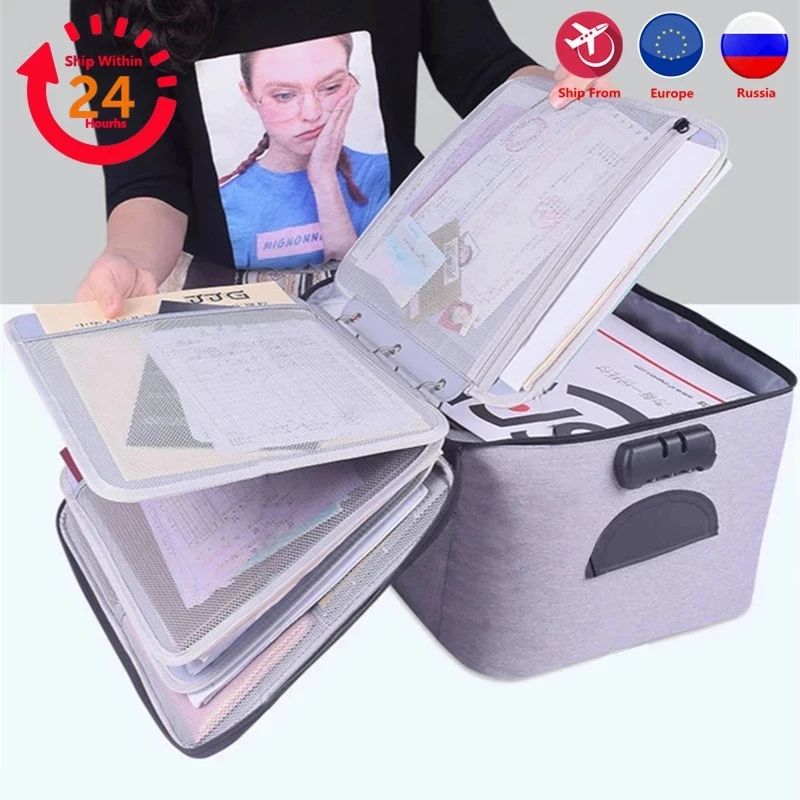 Bag for Document Organizer Briefcase Storage Men's Women's Business IPAD Electronic Pouch Case Supplies Accessories