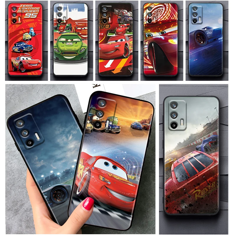 

Lightning McQueen Cars Phone Case For OPPO Realme V11 X3 X50 Q5i GT GT2 Neo2 Neo3 C21Y C3 9 9i 8 8i 7i Pro Master Black