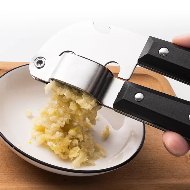 

Stainless Steel Garlic Press Household Handheld Garlic Press Crusher Ginger Squeezer Masher Tool Kitchen Gadgets and Accessories