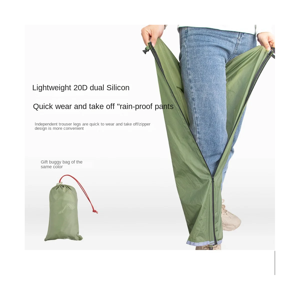 

Multifunctional Outdoor Split Rain Pants Portable Moistureproof Rain Gear Hiking Rain Pants Adjustable Rain Pants,Orange