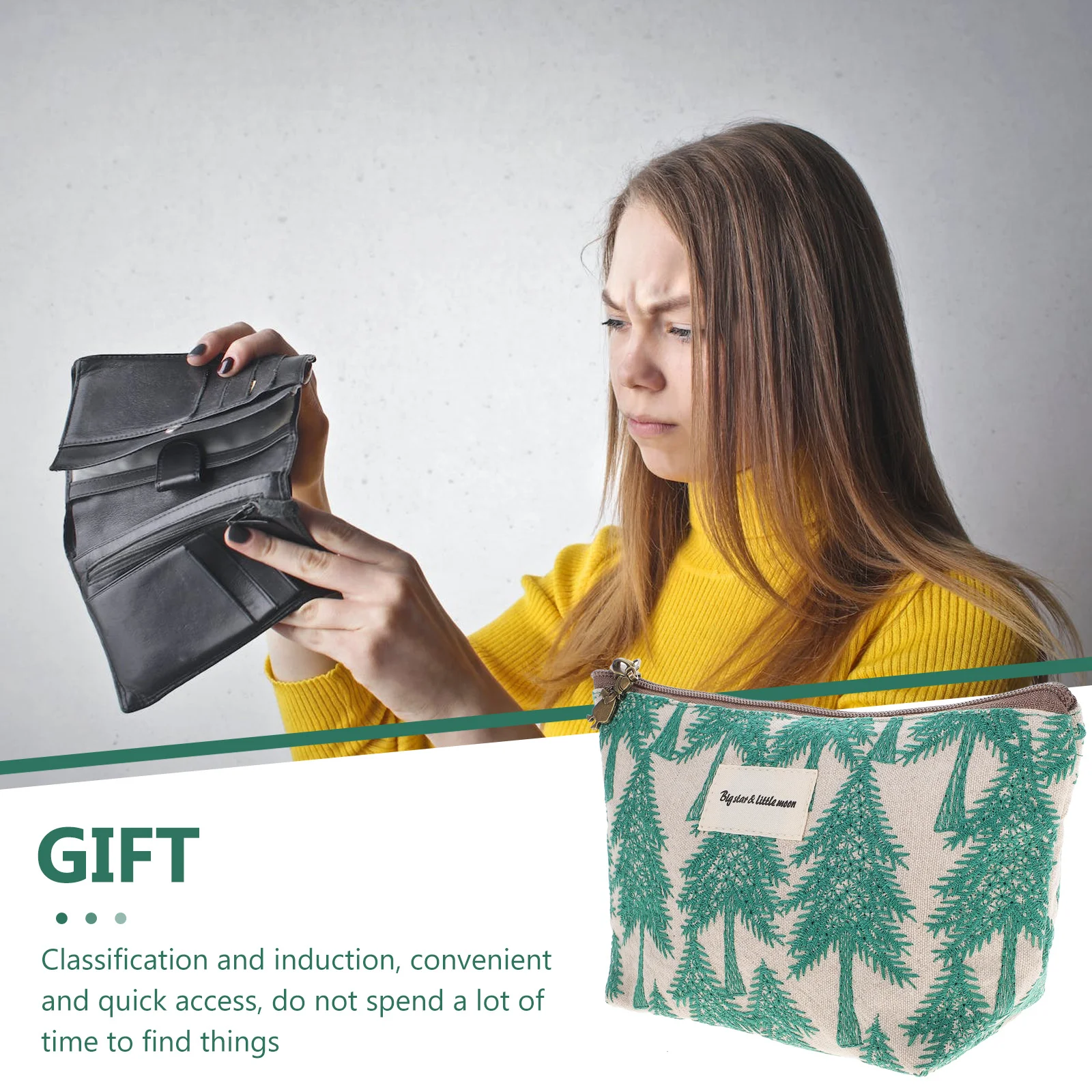 Сумка для хранения косметики набор макияжа девочек маленький кошелек с вышивкой