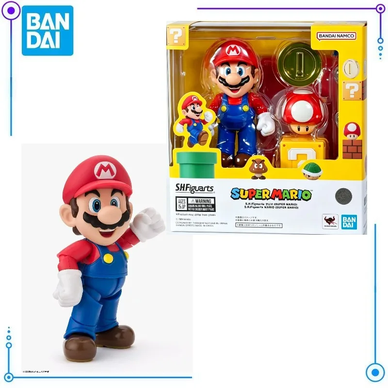 Фото В наличии: Коллекционные фигурки Super Mario SHF от Bandai – Модели для декора рабочего стола, игрушки, аниме-персонажи №1