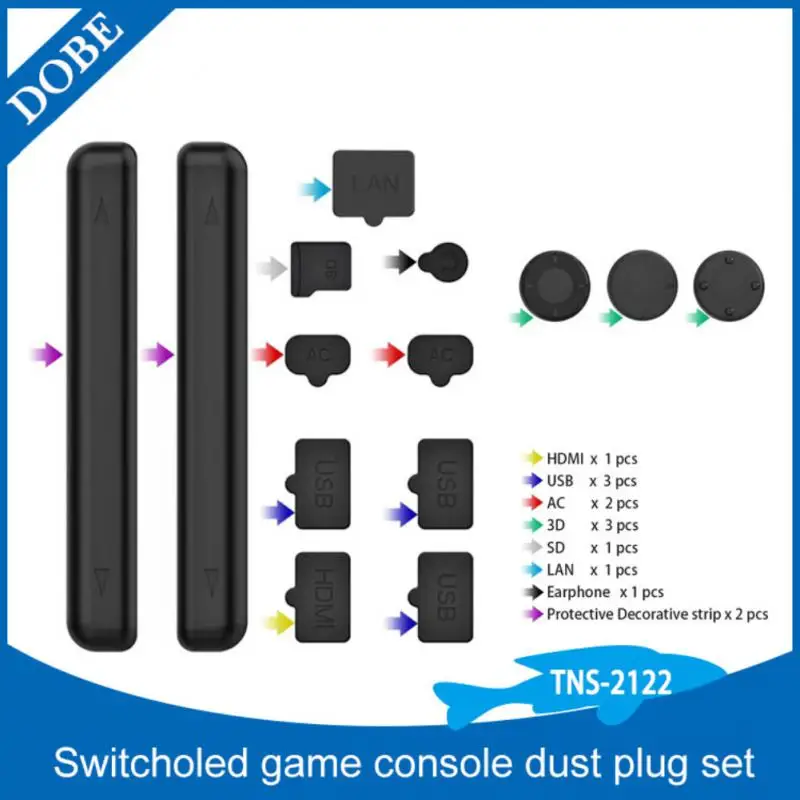 

Switch Oled Game Console Dust Plug Set Switch Console Dust Net Set For Switcholed Silicone Dustproof Plug Game Console Switch