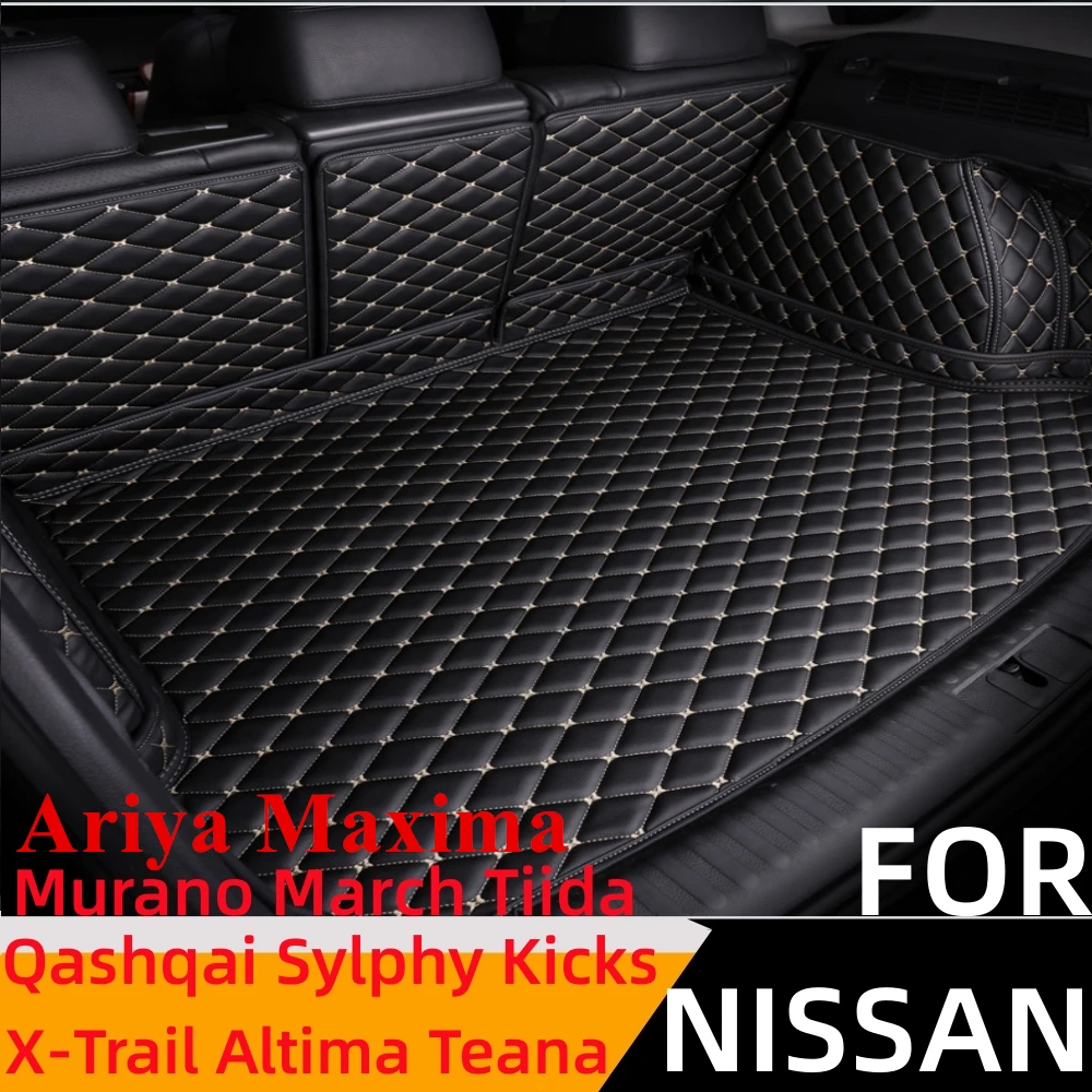 

Car Trunk Mat Tail Boot Pad Cover Cargo Liner For Tiida Kicks Ariya Murano March Maxima Qashqai Sylphy X-Trail Altima Teana