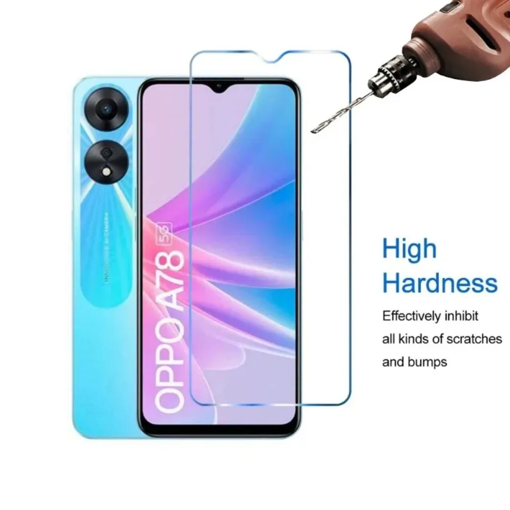 5 шт. закаленное стекло 9H для OPPO A78 A74 A73 A98 A97 A96 A95 A94 Защитная пленка экрана A17 A16 A54 A53