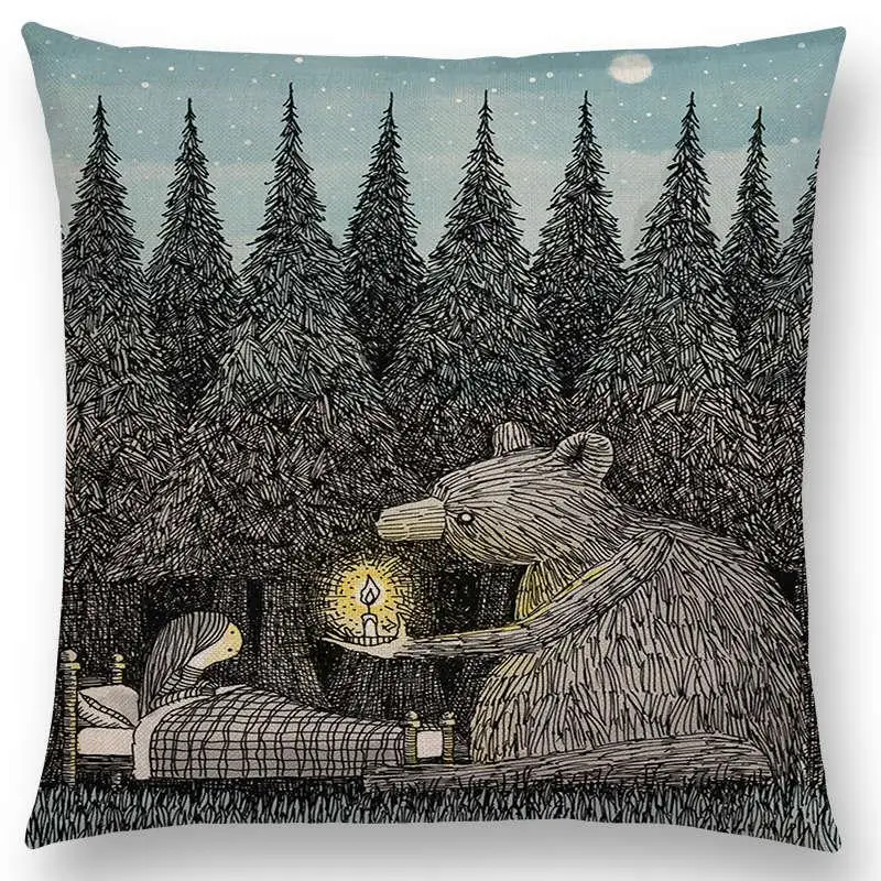 

Чехол для подушки MIAOTU с рисунком волшебных животных