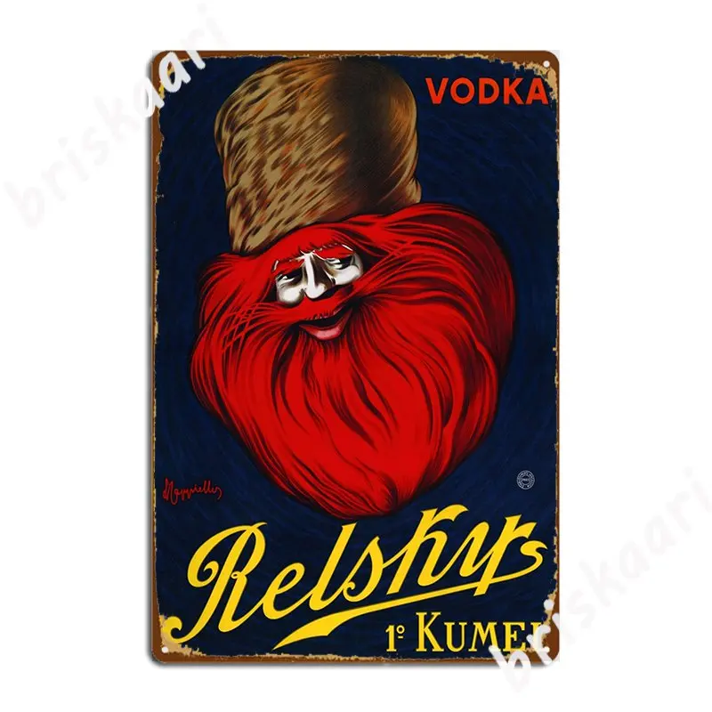 Винтажный постер Vodka Relskys France 1911 металлический знак картина декор для клуба