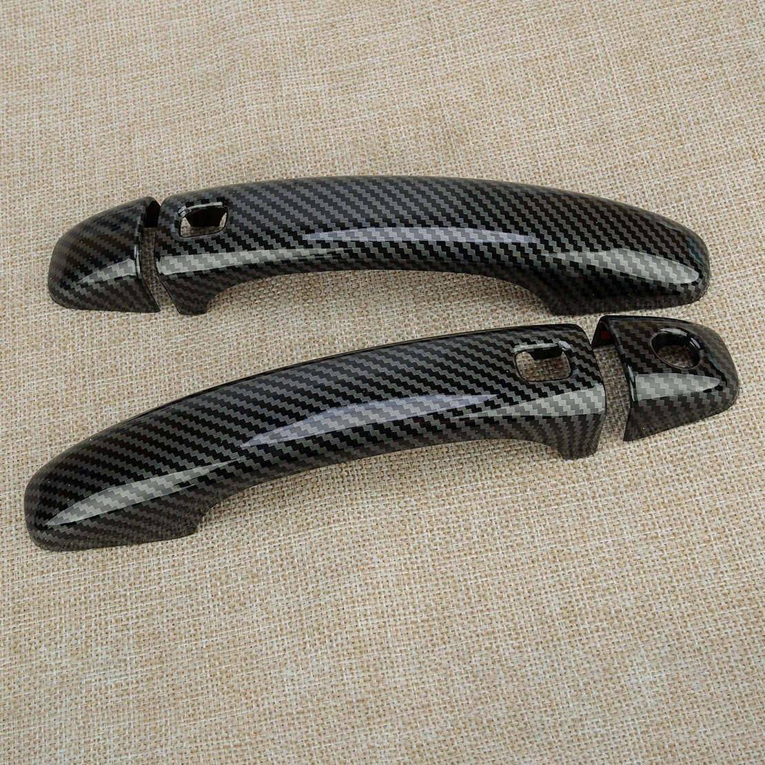 1 пара автомобильных левых и правых дверных ручек накладка Smart Hole из углеродного