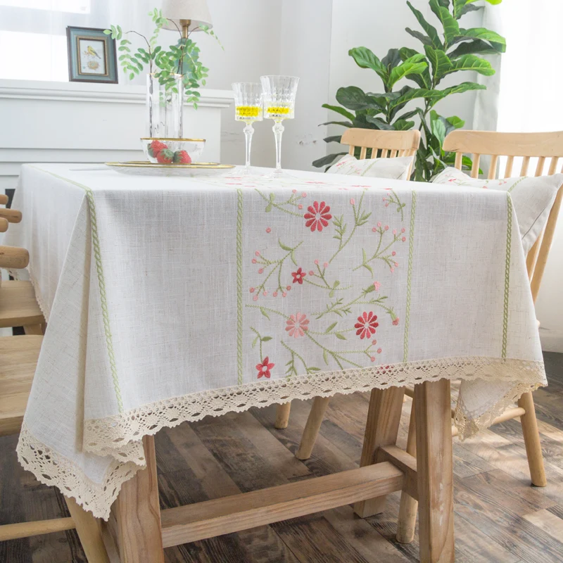 

Table Cloth Art Rectangular Field Fresh Tea Table Table Cloth Household Square Table Cloth