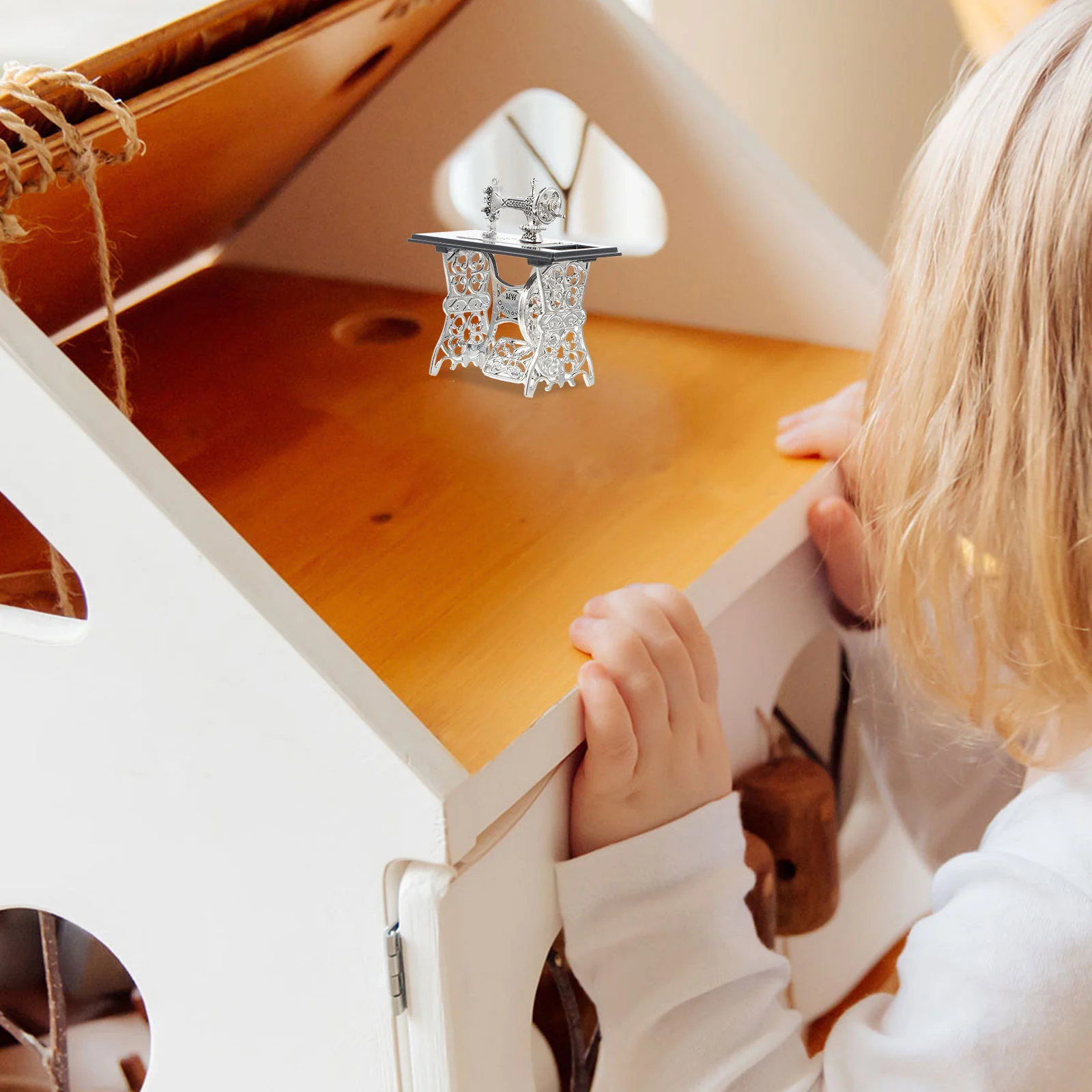 Мини-швейная машина мебельные машины для дома игрушечная комната микромодель