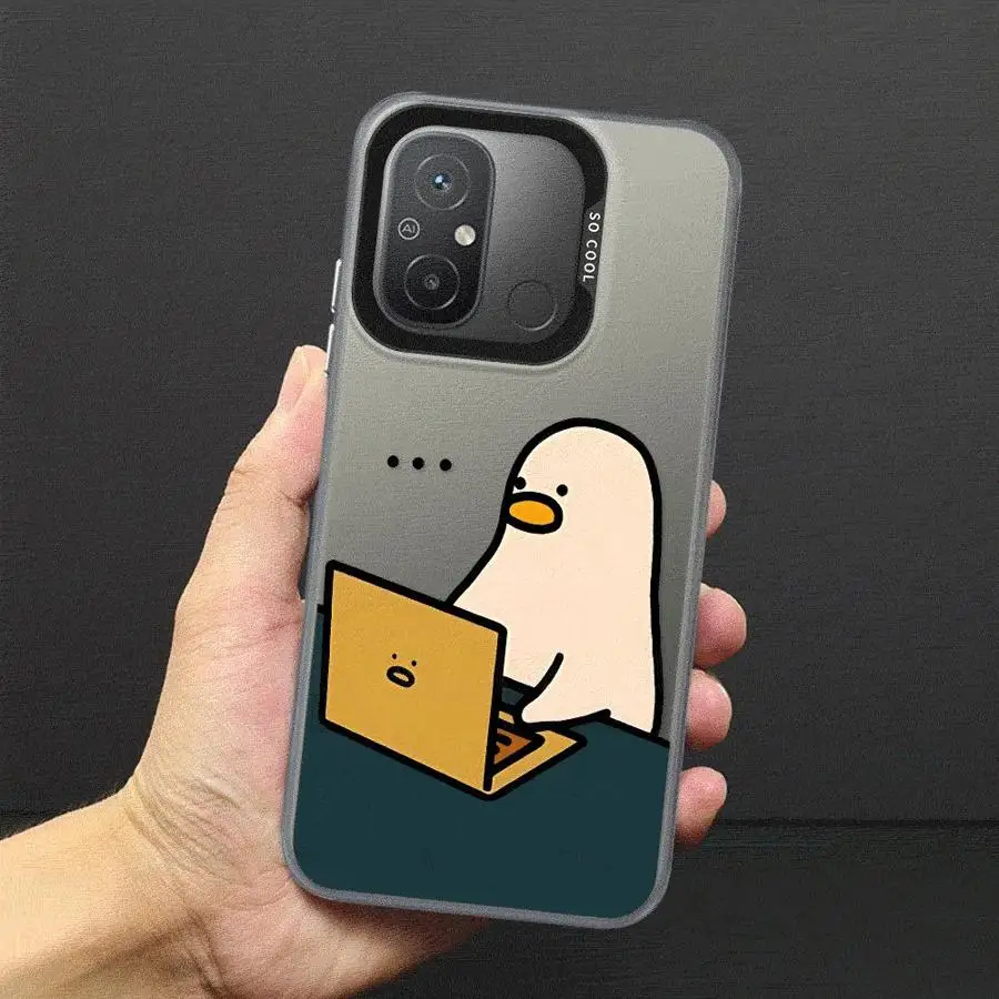 Чехол для телефона Cute Cartoon Slacker Duck Xiaomi Redmi 12 12C 13C 5G 13 4G A1 A2 Plus A3 Poco X3 NFC Pro C50 C51 C61 Cover