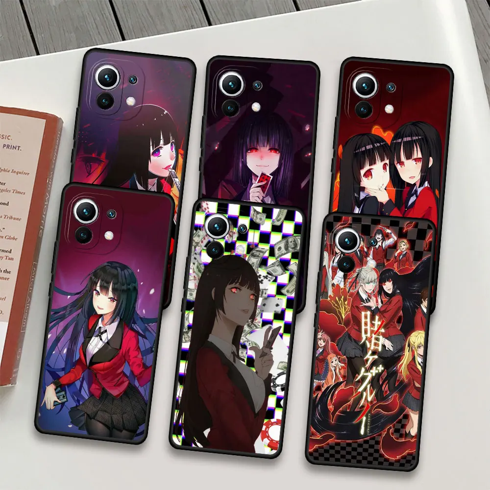 

Чехол с аниме Kakegurui Girl для Xiaomi Mi 10 11 Lite 12X 11X 11i 12S 11T 10S 10T 12 Pro 12S Pro 10 Pro, черный чехол