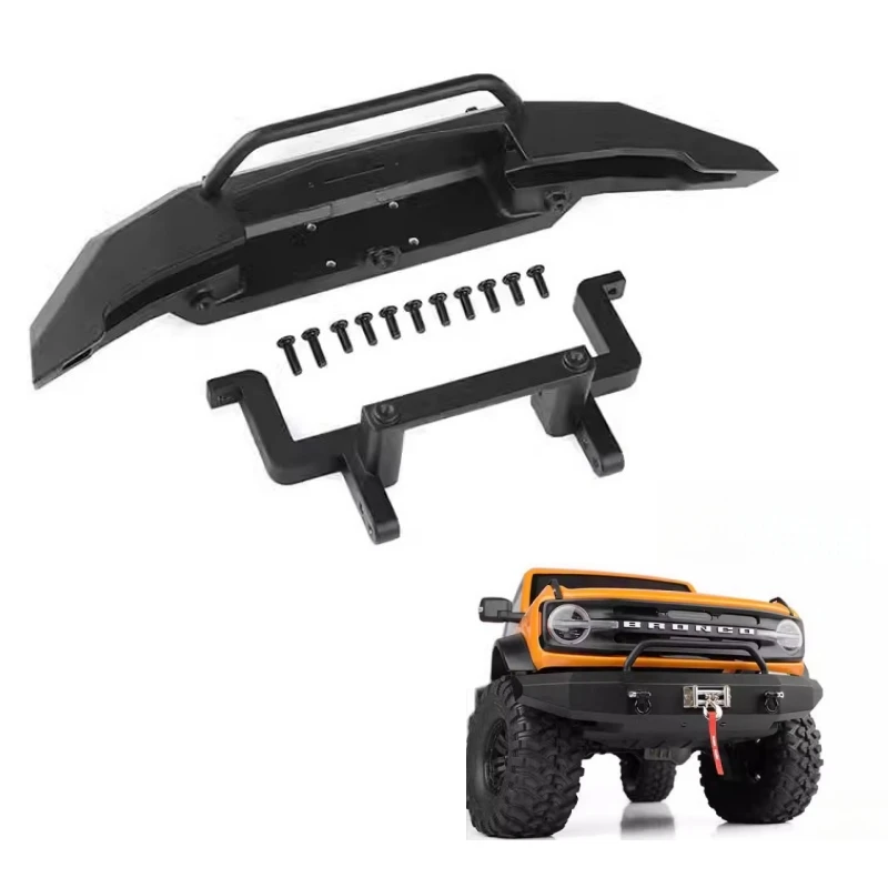 Алюминиевый передний бампер и крепление для Traxxas trx4 2021 bronco 1/10 Rock Crawler truck RC