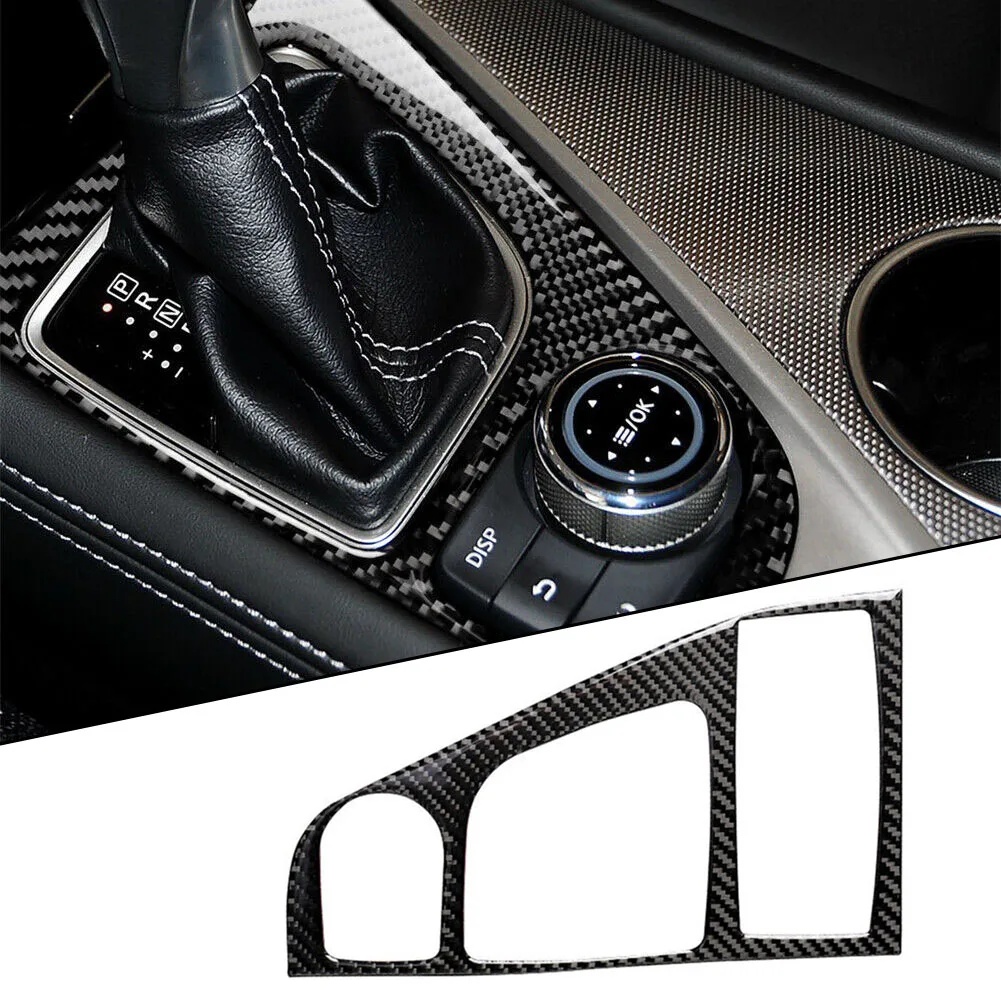 

Part Cover Trim Black Carbon Fiber Console Cover Trim For Infiniti Q50 Q60 2014-19 Gear Shift Interior Brand New