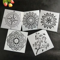 3030cm large mandala stencil reusable stencil laser cut painting template for floor wall tile fabric furniture stencil painting