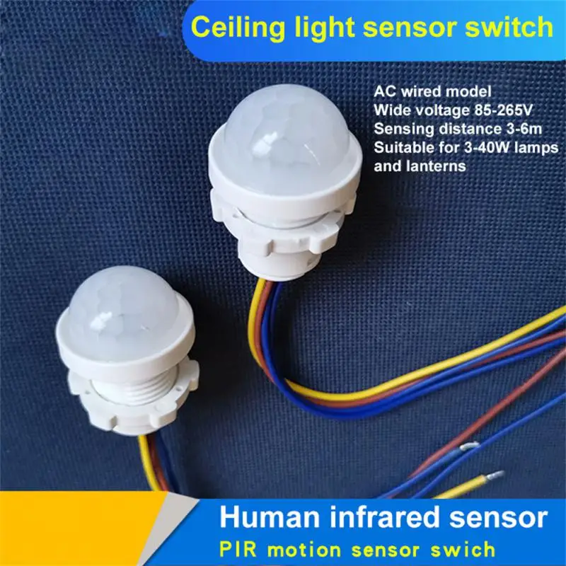 

Control Ceiling Light Easy To Install Body Motion Sensor High Sensitivity Universal Wiring Safe And Durable Abs Adjustable Hot