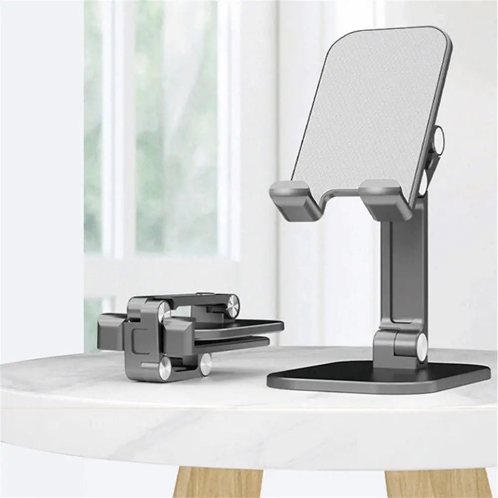 

Настольная подставка для телефона, регулируемая Нескользящая силиконовая подставка, настольная подставка для сотового телефона, металлич...