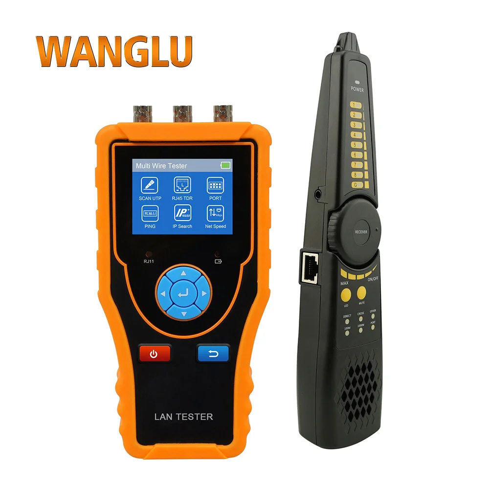 

2.4 inch RJ45/RJ11/cat5/cat6e network cable tester tool wire tracer toner TDR cable test line finder