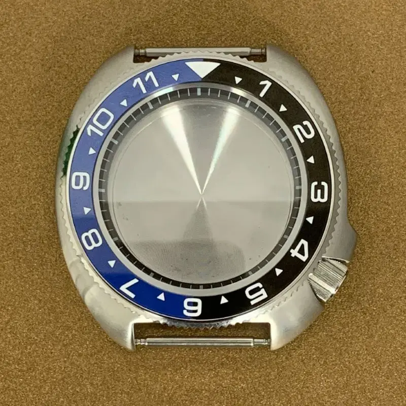 Silver 44mm SKX 6105 Turtle Abalone Watch Case Fit NH35 NH36 7S26 4R Japan Automatic Movement 28.5mm Dial Men's Dive Watch Cases