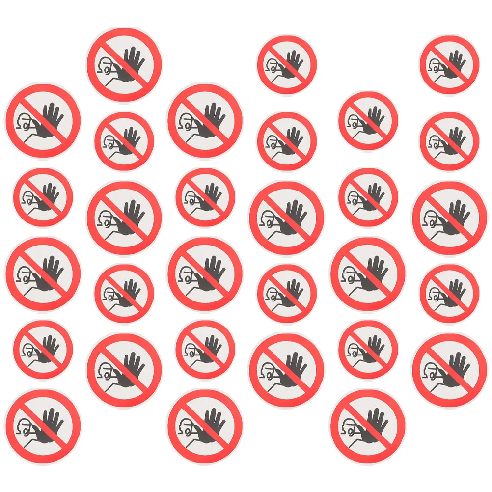 

30 Pcs Self-adhesive Logo Stickers No Entrance Sign Warning The Not Enter Pvc Labels Tag