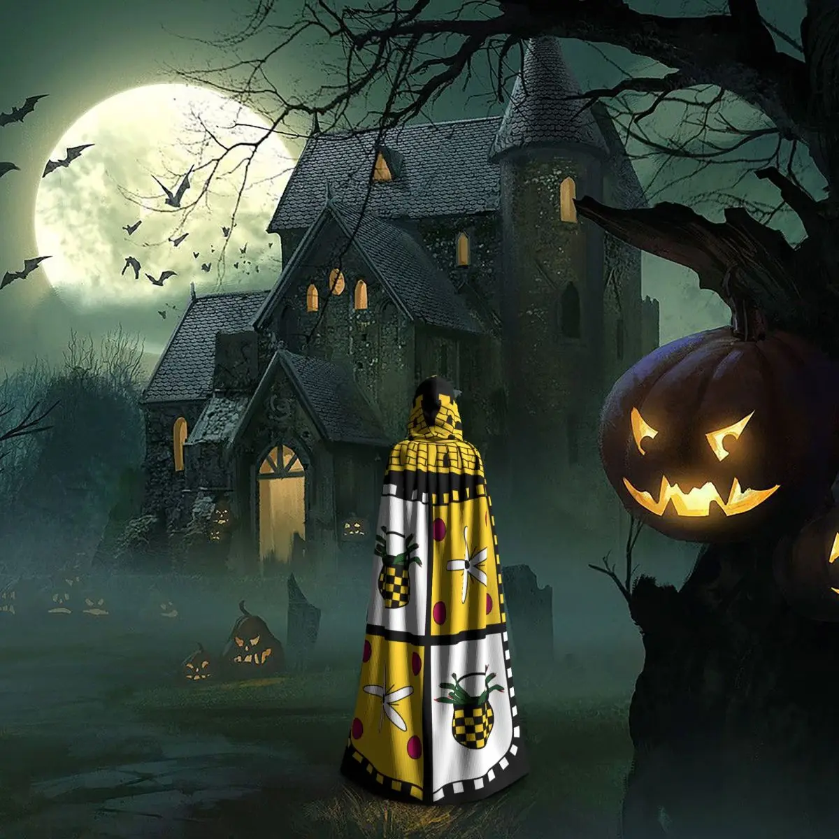 Yauco Пуэрто-Рико унисекс искусственная кожа с капюшоном длинный костюм ведьмы