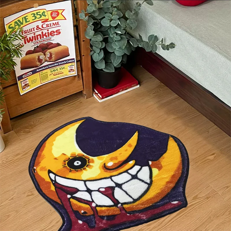 

Living Room Funny Decoration Doorway Carpets Soul Eater Moon Bedroom Bedside Carpet Cartoon Irregular Cloakroom Rugs Fluffy Rug