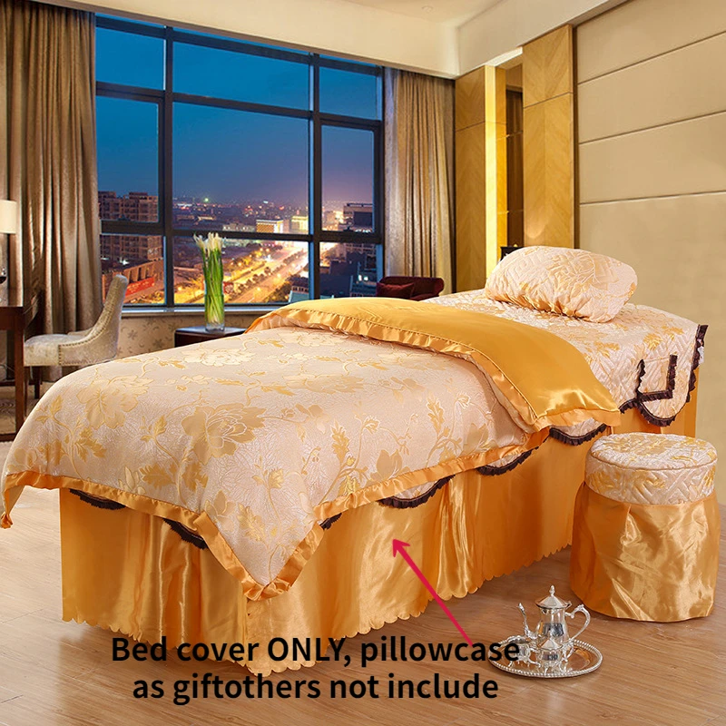 

1pcs Bed Cover Only Beauty Salon Massage Table Bed Sheet Bedspread Skin-Friendly SPA Bed Full Cover Skirt with Hole Colchas