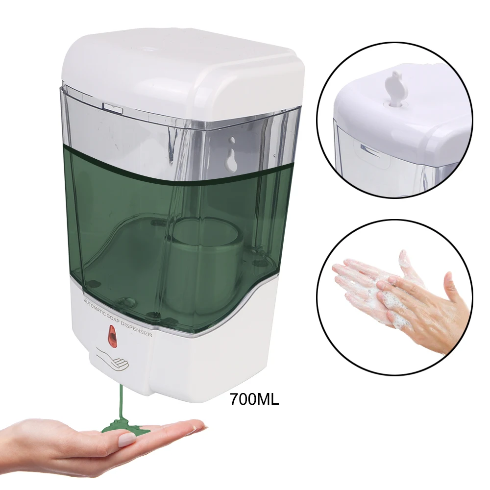 

700ml Wall-Mounted Automatic Liquid Soap Dispenser For Kitchen Bathroom Touch-free Lotion Pump Touchless IR Sensor