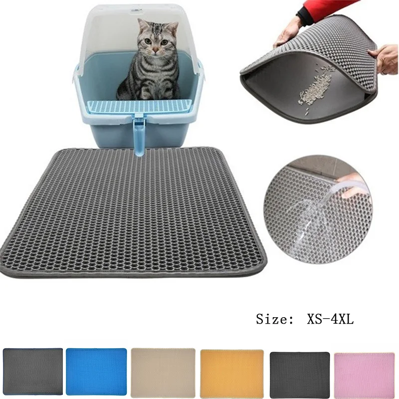 

Pet Sand Supplies Bed Toilet Double Cat Cats Mat Mat Pet Pads Waterproof Foldable Carpet Litter Layer Pet Cat For Litter