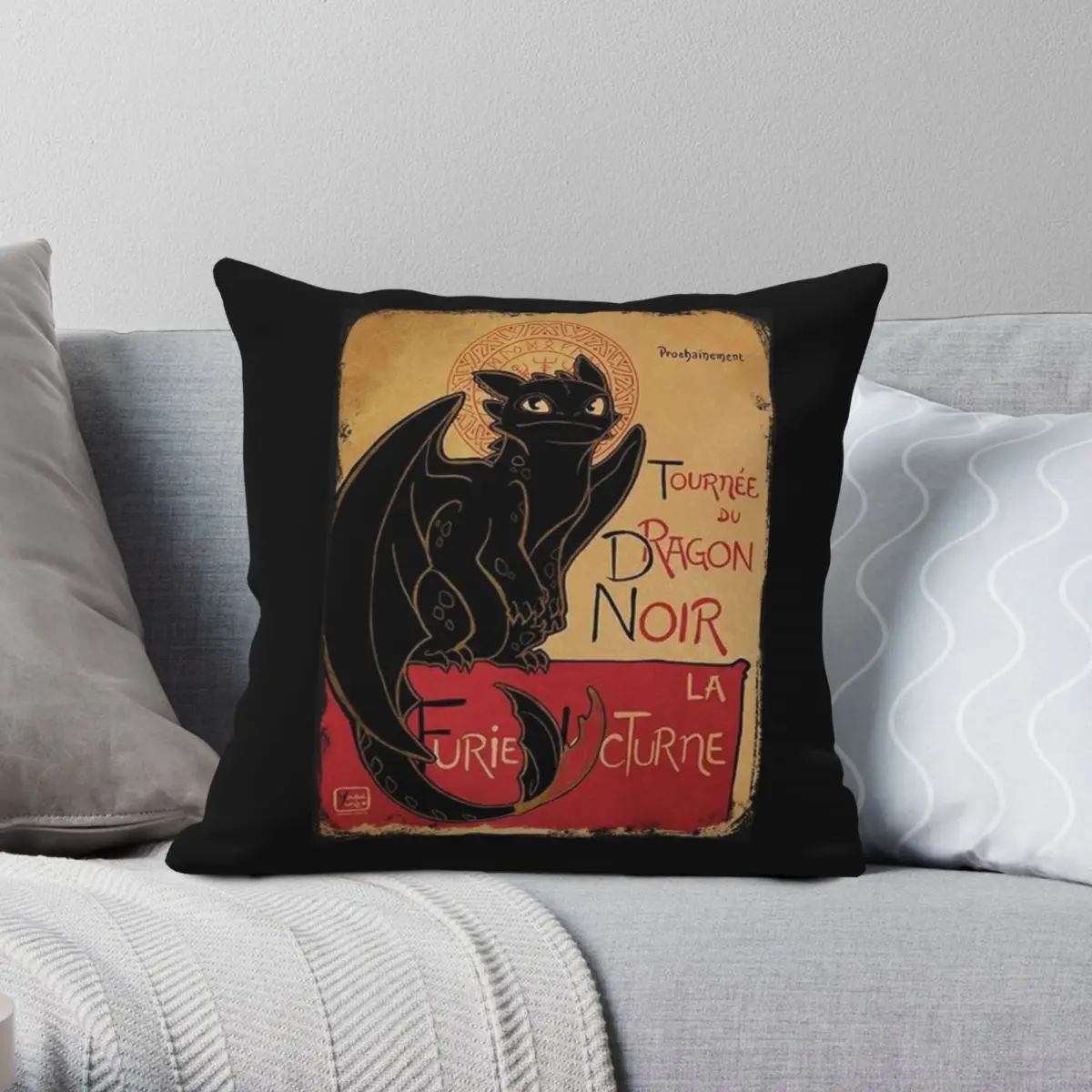 

Наволочка Le Dragon Noir из полиэстера, льна, бархата, с узором, на молнии, декоративная наволочка для подушки, наволочка для комнаты