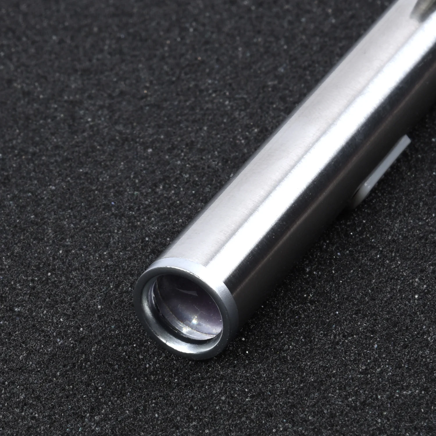 

Stainless Steel Flashlight Camping LED Silver 13*1.3*1.3 cm Pen Pencil Torch USB Rechargeable Light Mini Portable