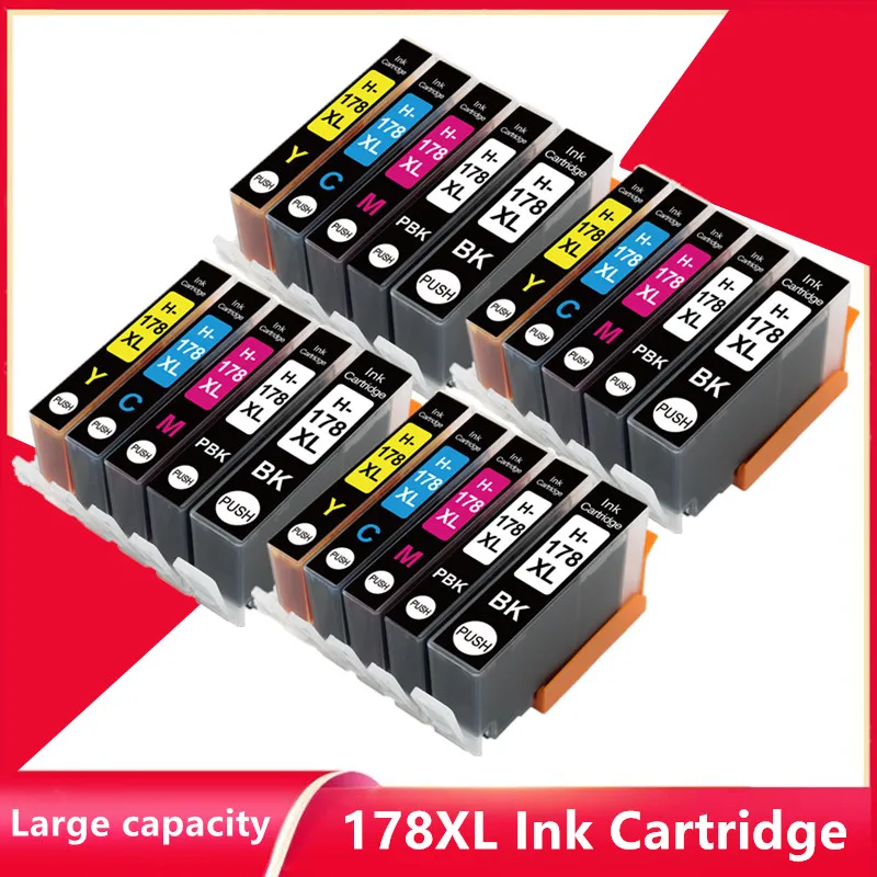 

20Pack Compatible Ink Cartridge for HP 178 for HP178 178XL Photosmart 5510 5515 6510 7510 B109a B109n B110a Printer