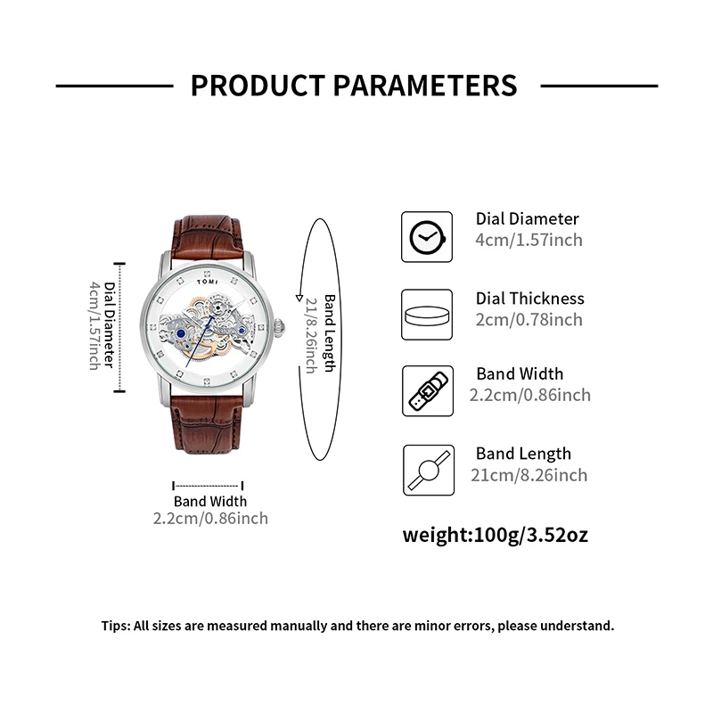 TOMI Новые популярные часы Роскошные повседневные мужские и женские Кварцевые с