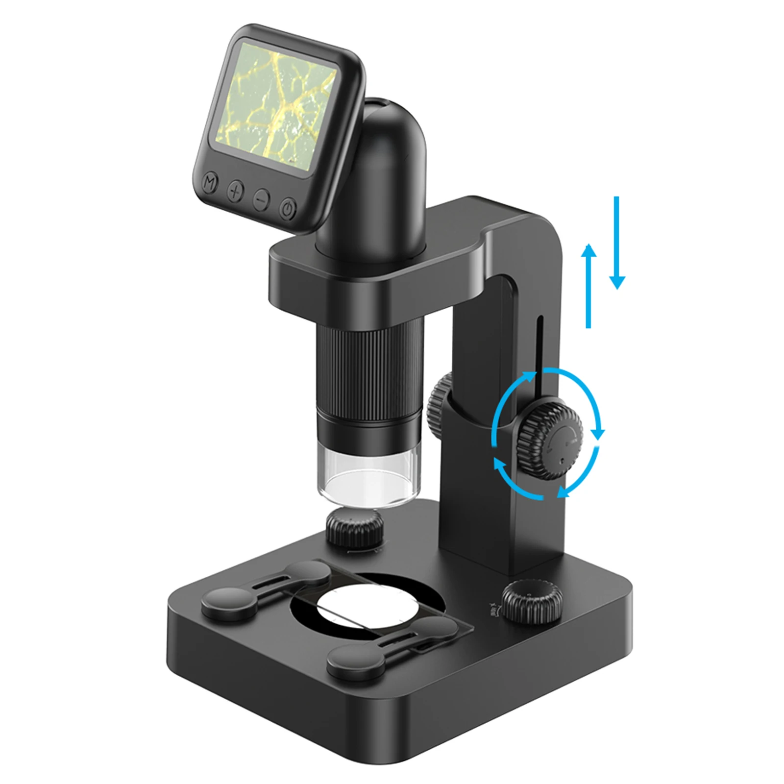 

20-100X Magnification Microscope Digital Microscope with Base 5X Zoom Microscope for Children Outdoor Plant observation