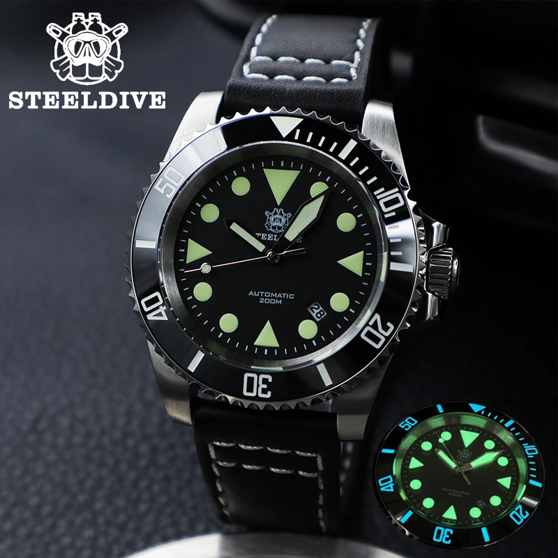 

Steeldive 8105 Watches For Man 20Bar Waterproof Luminous Diver Clock Male Sports Quartz Watch Relogio Masculino men watches 2022
