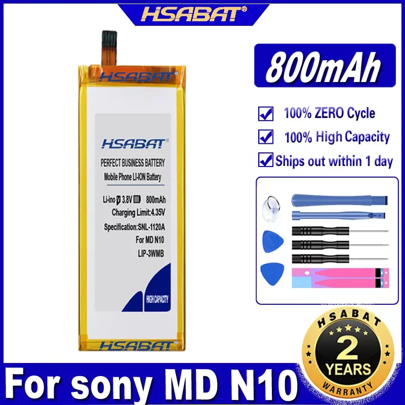 

NEW2023 LIP-3WMB 800mAh Battery for Sony MZ-N10 MD N10 Batteries