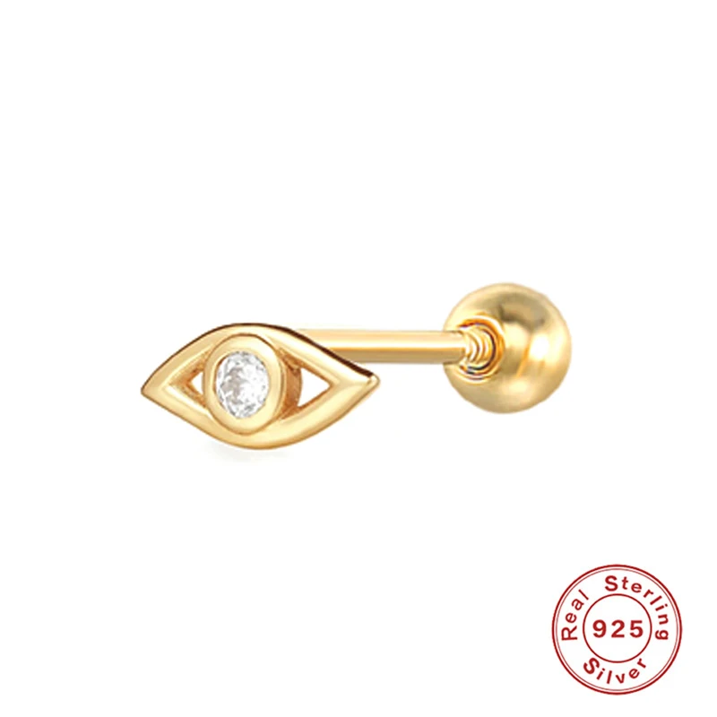 

Серьги-гвоздики из серебра 925 пробы с цирконом, 18 к