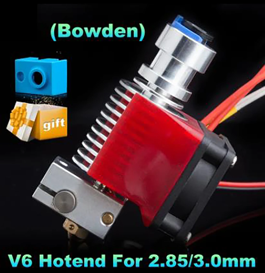 

V6 2.85/3.0mm Hotend 12V/24V Remote Bowen Print J-head Hotend And Cooling Fan Bracket For HOTEND For PT100 3D Printer Parts