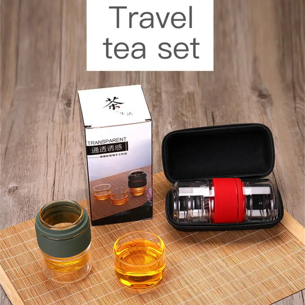 

Heat-resistant Cup Water Bottle Transparent Filter Glass Tea Cup One Key Filter Drinking Glasses Tea Water Separation Cup
